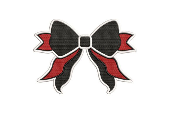 Black and Red Bow Embroidery Design Review