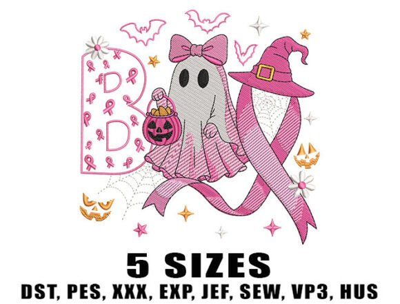 Cancer Ghost Sheet Embroidery Design