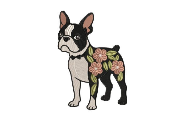 Floral Boston Terrier Dog Embroidery Review