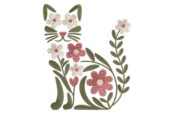 Floral Cat Embroidery File Review