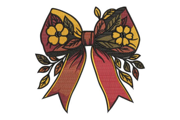 Floral Fall Bow Embroidery Design Review