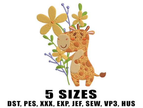 Floral Giraffe Embroidery Design Review