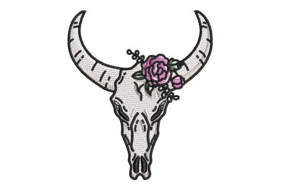 Floral Longhorn Skull Embroidery Design Review