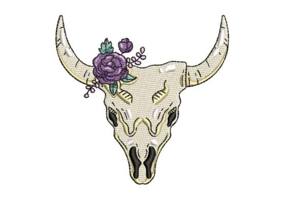 Floral Longhorn Skull Embroidery Review