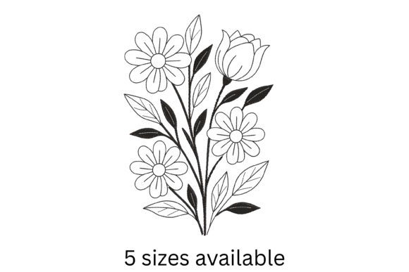 Outline Floral Embroidery Design Review