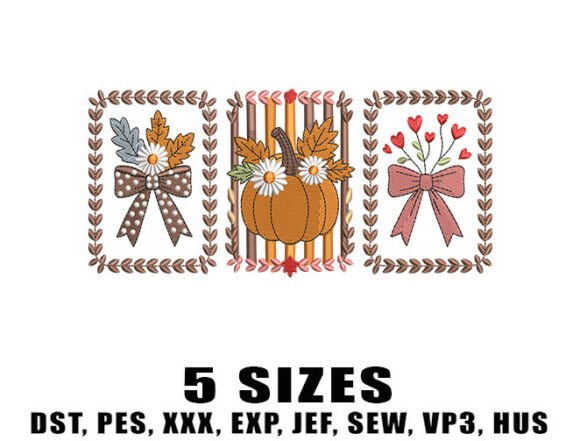 Pumpkin Bow Frame Embroidery Design Review