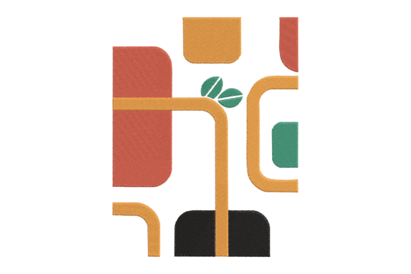 Retro Geometric Abstract Embroidery Review