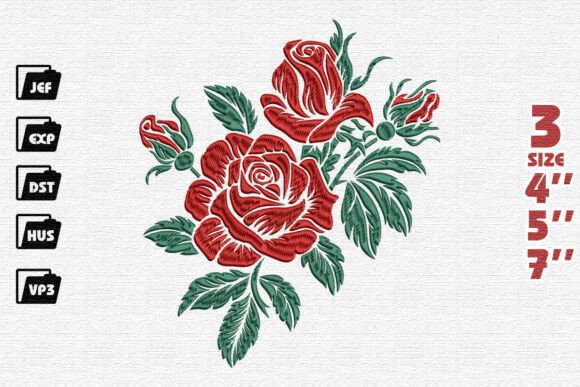 Romantic Red Rose Embroidery Review
