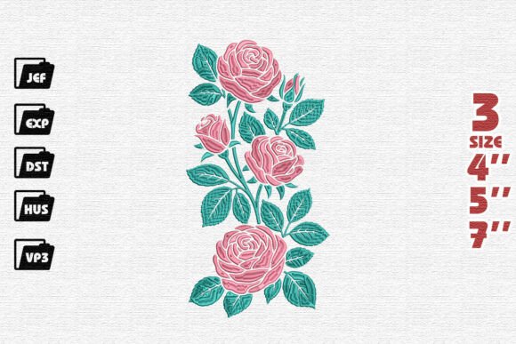 Tall Rose Cluster Embroidery Review